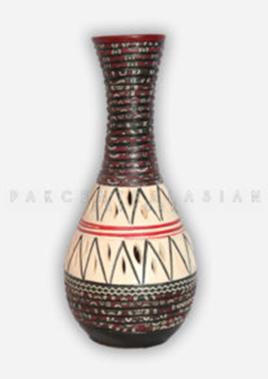 CUT WORK AJRAK VASE – I