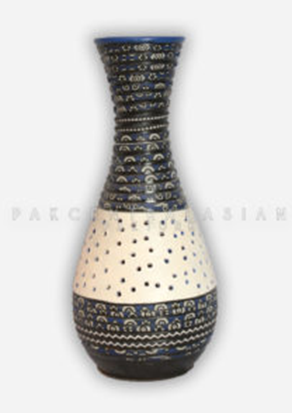 CUT WORK AJRAK VASE -IV