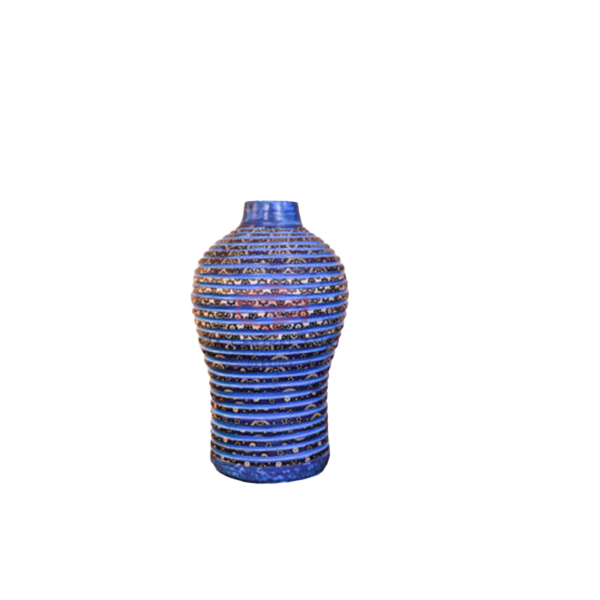 BLUE AJRAK VASE – III