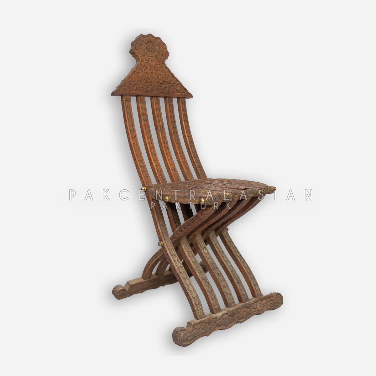 HAND CARVED FOLDING CHAIR